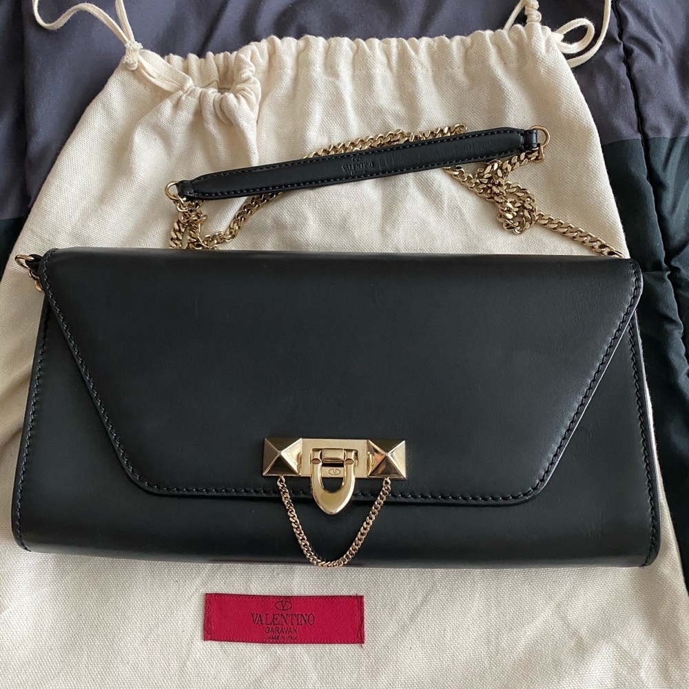 Valentino garavani Demi lune leather chain bag
